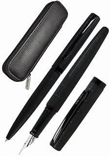 Online Eleganza Fountain Pen I Satin Red I Nib Size M I Metal Clip I Includes Ink Cartridge I Fountain-Pen for Standard Ink Cartridges Or Converter I In Gift Box