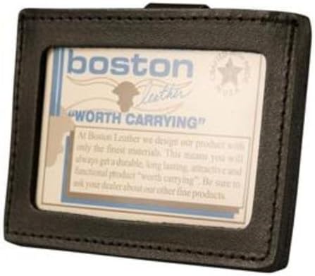 Boston Leather Horizontal ID Holder w Belt Clip by Boston Leather
