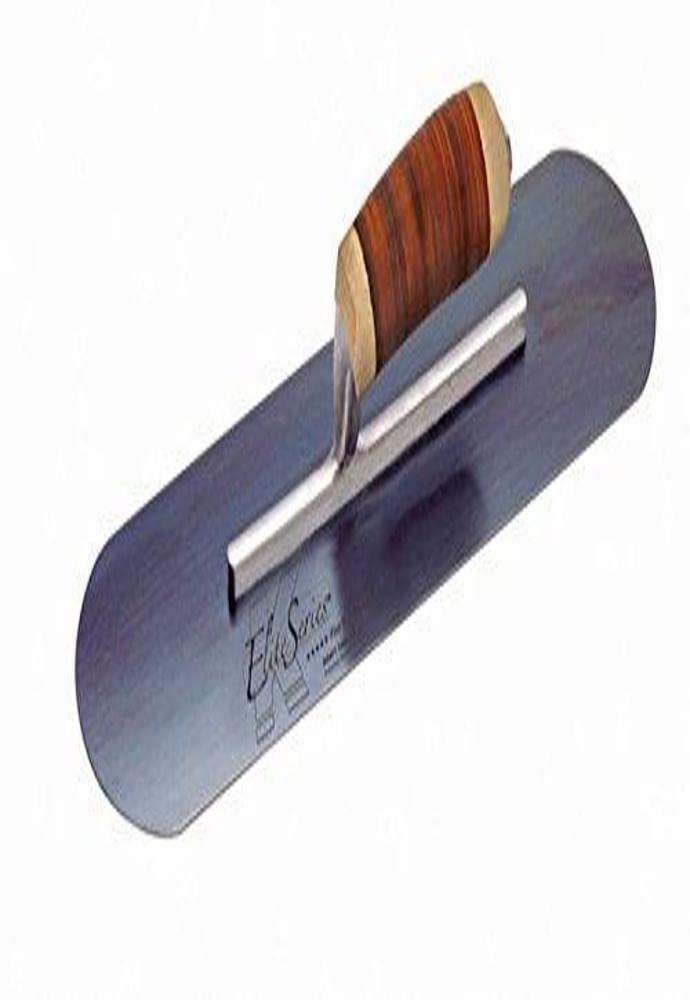 Kraft Tool CFE738BL Elite Series Five Star Blue Steel Pool Trowel with Leather Handle, 18 x 4-Inch