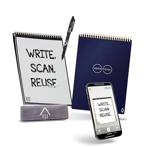 Rocketbook Flip Reusable Smart Notepad | Eco-Friendly, Digitally Connected Notebook