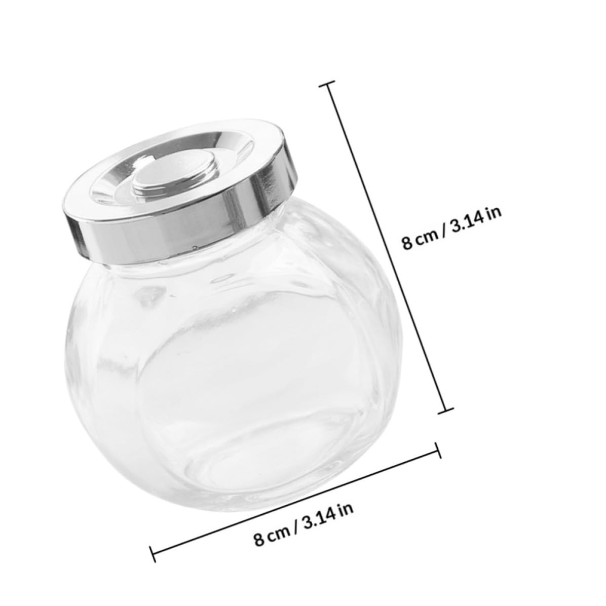 KOMBIUDA Frascos Herméticos de Vidrio Transparentes, 8 Piezas para Cocina
