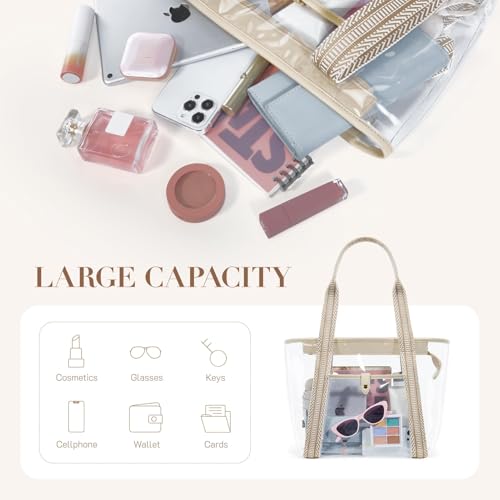 Missnine Clear Bag for Stadium Events, 12x6x12 Approved Clear Tote Bag for Women by Missnine - Image 4