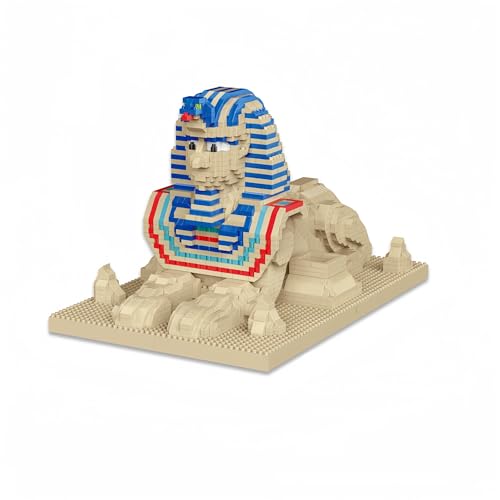 alltogetho Explore Ancient Egyptian Mysteries with Sphinx Model Building Micro Mini Bricks Blocks Toys – Make History by Recreating Magnificence