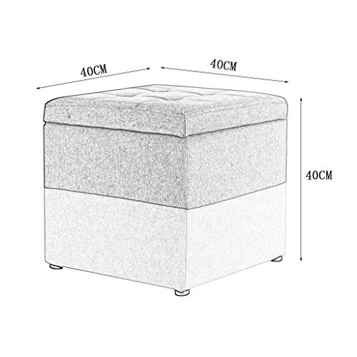Pouf de rangement bicolore et coffre à jouets peu encombrant marron
