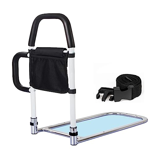 Leachoi Bed Rails For Elderly Adults - Bed Assist Rail With Dual Nonslip Handles & Fall Prevention Guard - Bed Assist Bar With Storage Bag, Fits King, Queen, Full, Twin, Support Up To 350Lbs #TOP1