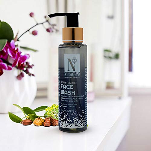 Image of NutriGlow Advanced Organics Derma Repair Face Wash For Repair Cells, Skin Lighting, Soft & Supple Skin, Remove Dead Skin Cells, Clear Skin Impurities, 100ml