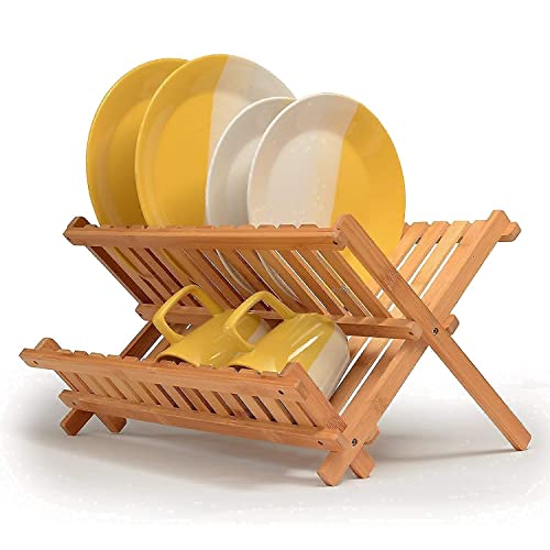 Bambüsi Bamboo Dish Drying Rack And Utensil Drying Caddy #TOP1