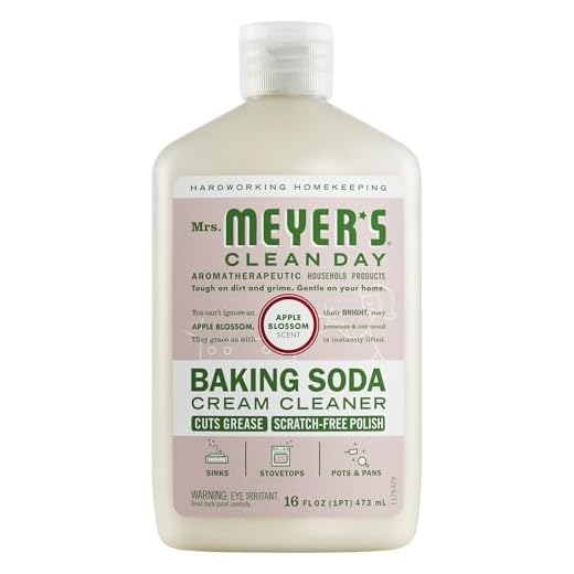 MRS. MEYER'S CLEAN DAY Baking Soda Cream Cleaner, Apple Blossom, 16 fl oz