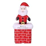 MUL-BOUTIQUE Aufblasbarer Weihnachtsmann 180cm groß LED Beleuchtet IP...