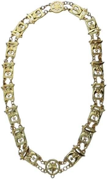 Masonic Regalia Shriner Gold Plated Chain Collar QM74 | Shriner Chain, Gold Plated, Masonic Regalia, Model QM74