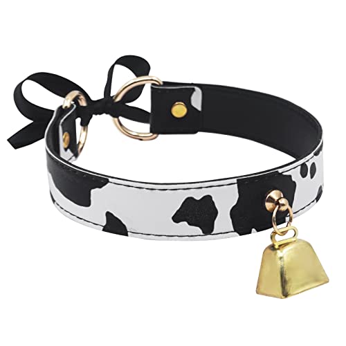 Paloli Basic Cow Print Bell Collar Choker Necklace For Women #TOP1