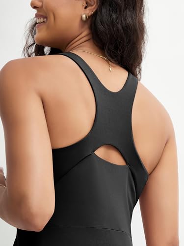ODODOS Women's Cloud Feeling Racerback Tennis Dress with Separate Shorts and Built in Bra Mini Tank Dress2