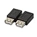 ELECTOP 2 Pack USB 2.0 A Female to USB Micro Female Adapter Converter
