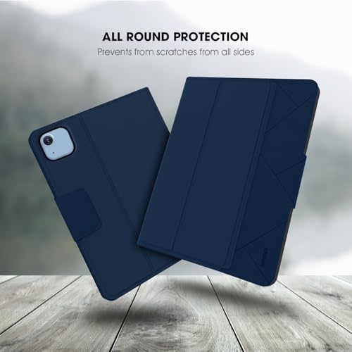 Image of GRIPP Melon Leatherette Texture Case for iPad Air 11 inch (M2 /M3 /M4, 2024 /2025 /2026), iPad Air 10.9 inch (4th /5th Generation, 2020 /2022), iPad Pro 11 inch (3rd /4th Generation, 2021 /2022) - Dark Blue