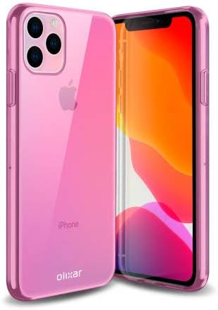 Olixarfor iPhone 11 Pro Max Gel Case - Flexible Slim Silicone TPU - FlexiShield - Thin Protective Cover - Wireless Charging Compatible - Pink