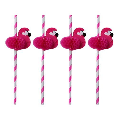 Pitillos decorativos de papel Beavorty 30 piezas flamenco miniatura 1