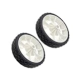 Snowcaster 20WHL Snow Shovel Replacement Wheels, Heavy Duty Wheels for Bi-Directional Snow Pushers