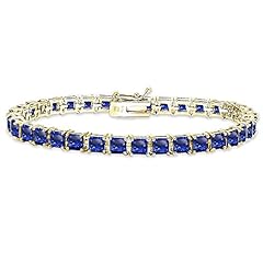 Created Blue Sapphire - Yellow Gold Flashed