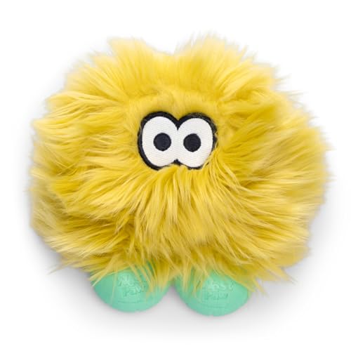 WEST PAW Rowdies Rolf Durable Plush Dog Toy with HardyTex Reinforced Seams Engaging Squeaker with Soft Cuddly Exterior Hand Sewn and Finished in Bozeman Montana for Dogs - Citrus