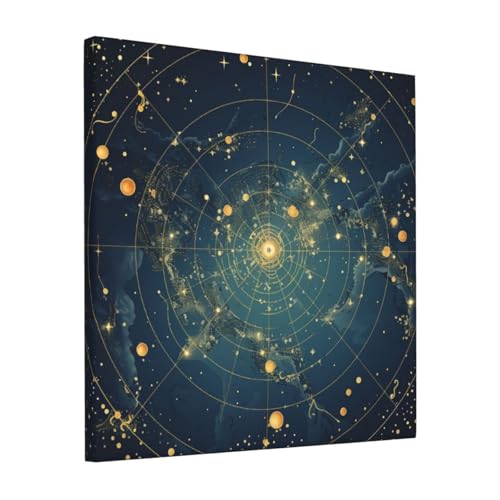 Poster constellation étoiles du Nord HJBNW 30x30 cm sans cadre pour salon