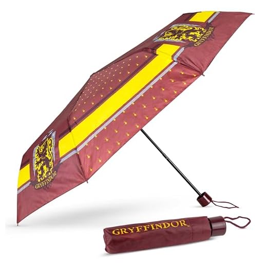 BONNYCO Paraguas Plegable Antiviento Harry Potter Paraguas Hombre y Mujer Granate con Estructura Reforzada | Regalos Originales para Mujer | Paraguas Pequeño de Bolsillo para Bolso Mochila Viaje