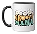 Groovy Mama Funny Motherhood Retro Hippie 60s 70s Mom Ceramic Mug, Black/White
