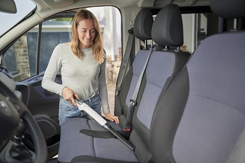 SEVERIN Aspirateur à main sans sac avec set accessoires, Aspirateur sans fil rechargeable, Aspirateur de table ou pour la voiture, Design compact, Autonomie jusqu'à 30 min, HV 7140