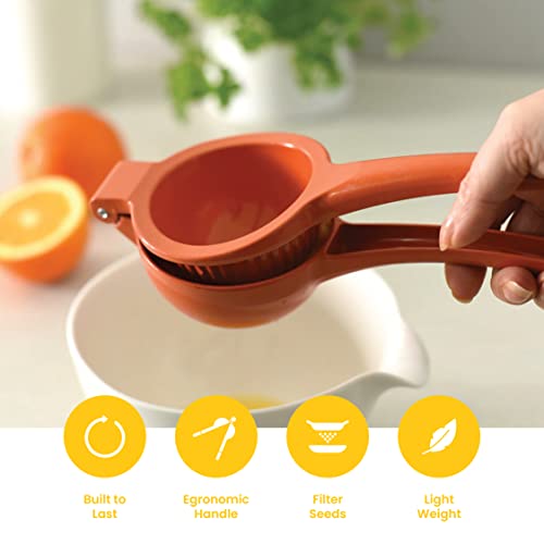 Champs Heavy Duty Aluminum Orange Juicer, Hook Design, Orange Juicer Hand Press - Manual Citrus Squeezer - Best Choice For Extracting Citrus Juice - Orange #TOP5