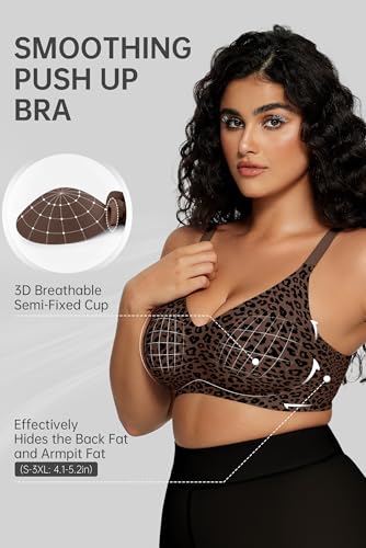 Image of OEAK Women Comfort Jelly Bras Wireless Pushup Convertible Bra | No Underwire,Buttery Soft Bralette,Full Coverage,Tshirt,Support&Lift,Comfortable,Everyday,Smoothing,Racerback