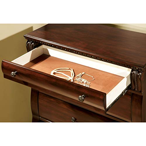 Furniture of America Tay Traditional Cherry Finish 3-Piece Bedroom Set Queen - Thumbnail 2