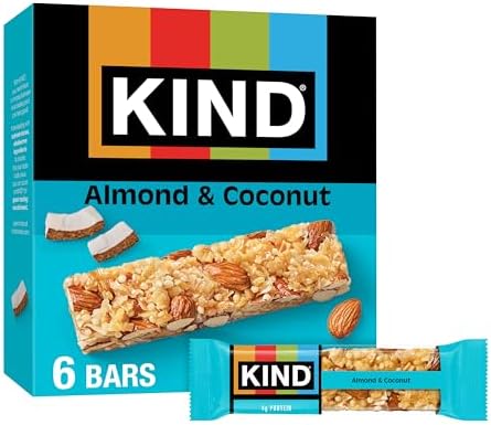 KIND Healthy Snacks Bars, Almond & Coconut, Gluten Free, Low Sodium Snacks, 4g Protein, 6 Count