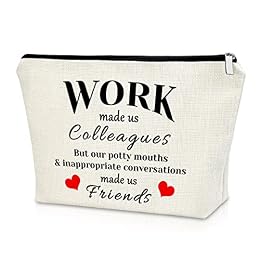 Coworker Leaving Gifts for Coworker Farewell Gift for Friends Makeup Bag Retirement Gifts Thank You Gifts Coworker Cosmetic Bag Thanksgiving Day Birthday Christmas Gifts for Her Cosmetic Travel Pouch
