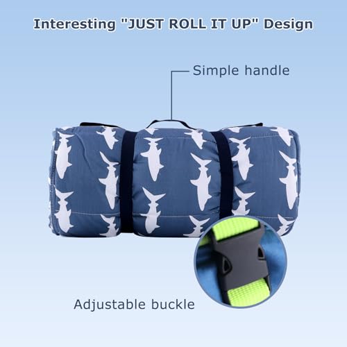 Image of 100% Cotton Kids Toddler Lightweight and Soft Nap Mat- Shark
