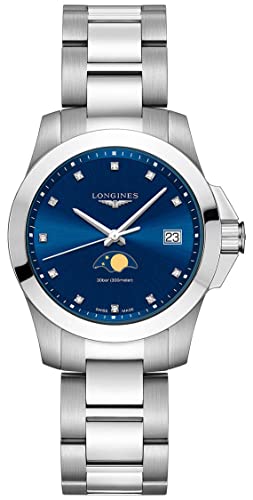Longines Conquest Moonphase Diamond Ladies Watch L33814976 #TOP14