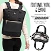 Solo New York Travel Laptop Backpack Tote for Women - Shoulder Bag for Work, Fits 15.6" Computer, Converts from Tote to Backpack, Anti-Theft Pocket, Hideaway Strap - Parker, Black