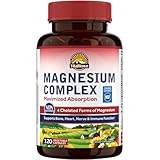 Vitalitown Magnesium Complex Supplement 500mg - NSF Certified Magnesium Glycinate, Malate, Taurate & Citrate - Chelated High Absorption & Gentle on Stomach - Vegan Non-GMO 120 Capsules