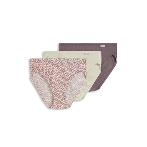 Jockey Women's Underwear Supersoft French Cut - 3 Pack, Purple Haze Floral Wish/Sandy Shimmer/Twilight Sands, 6