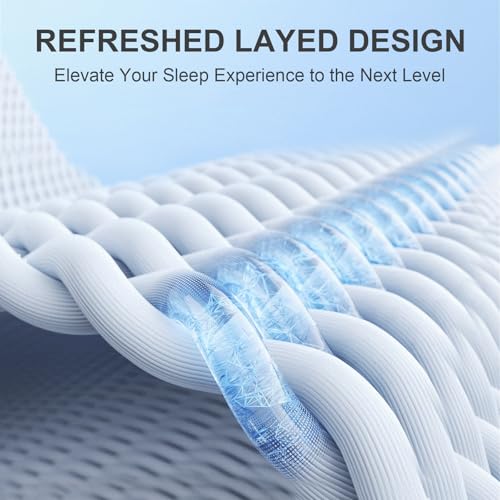 Kayfia Full Mattress Pad, Quilted &Breathable Mattress Topper Full Size with 3D+7D Snow Down Alternative Fill, Cooling Pillow Top Mattress Cover Protector Stretches up 8-21\" Deep Pocket -White - Thumbnail 6