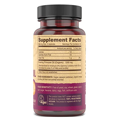 Deva Vegan Evening Primrose Oil, 90 Count (Pack Of 2) #TOP2