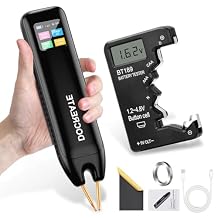 Handheld Spot Welder 99 Gears and Battery Tester 2-in-1 Combo Mini Battery Spot Welder with 1.33" LCD Display for Max 2.5mm Nickel Sheet & Battery Checker for Various General Batteries