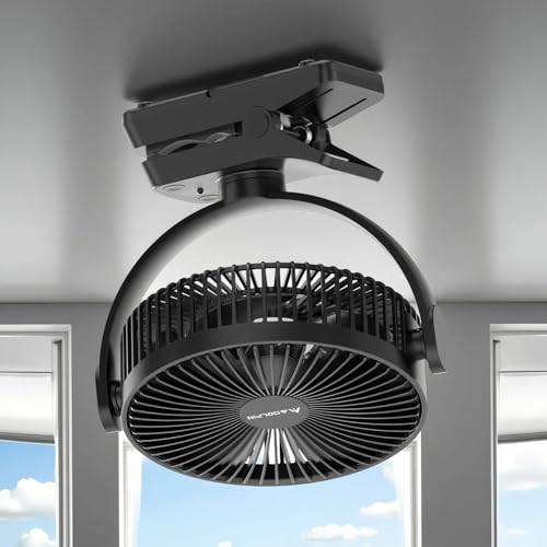 Ventilador magnético aprobado por cruceros de 8 pulgadas, linterna LED, 5 velocidades, se adhiere magnéticamente en techos de cabina, no apto para carritos de golf