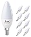 QNINE 8 Stück Glühbirne E14 LED Warmweiss, 6W ersetzt 40W Birne, 2700K E14 LED Kerze Lampe, 540 Lumen Leuchtmittel, Nicht Dimmbar
