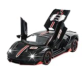 Diecast Car Model Compatible for Lambo LP770-4 Toy Car, 1/32 Alloy Pull Back Vehicle Toy Car with So