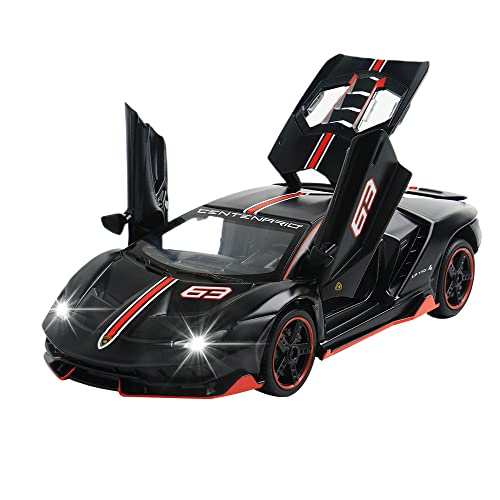 Diecast Car Model Compatible For Lambo Lp770-4 Toy Car, 1/32 Alloy Pull Back Vehicle Toy Car With Sound Light 3 Open Doors, Birthday Gift For Kids Toddlers Boys Girls #TOP27
