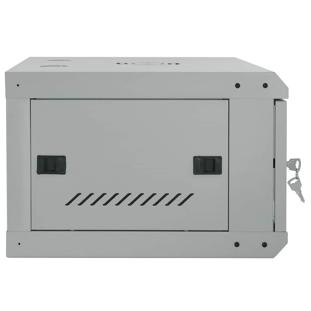 Armadio di rete con archiviazione, grigio, 60 x 45 x 35 cm, in acciaio, per ufficio e appartamento con vetro di sicurezza monolastra – Armadio di rete industriale con robuste maniglie a chiavistello