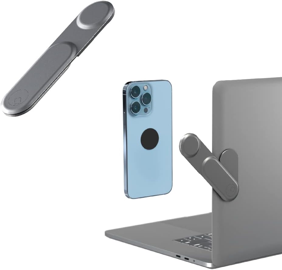 Rolling SquareEdge Magnetic Phone Mount for Tablets and Monitors, Basalt Grey