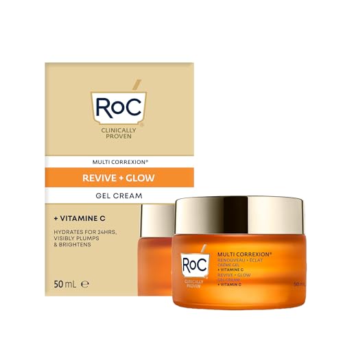 RoC - Multi Correxion Revive + Glow Vitamin C Gel-Creme - Anti Falten und Altern - Straffende Feuchtigkeitspflege - 50 ml