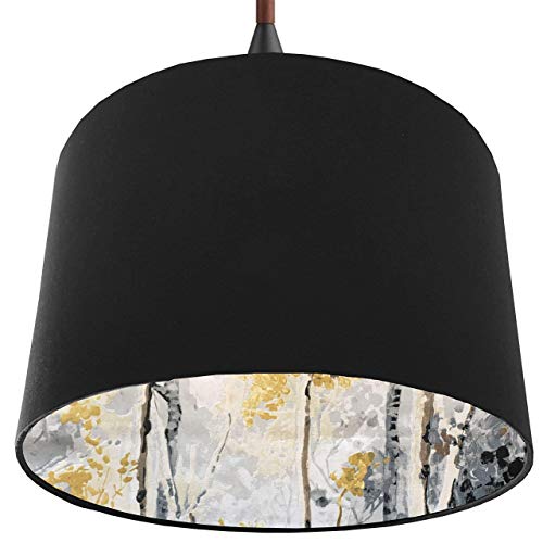 Handmade Silver Birch Lampshade - Choice of Colours (Black)