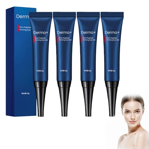 AEEHFENG Dobshow DERMA+ Firm Peptide Firming Eye Gel Open Eyes Awaken Peptide Lifting Eye Gel Natural Lifts Firming Eye Serum for Remove Eye Bags Dark Circles & Eye Wrinkles (4 Pack)