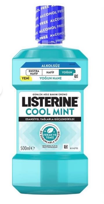 Listerine Cool Mint Yoğun Tat Alkolsüz Ağız Bakım Suyu 500 Mililitre